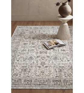 Hoom Rugs Etro 2705 Gri Vintage Desenli Salon Halısı