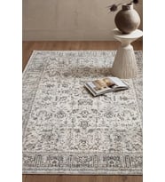 Hoom Rugs Etro 2705 Gri Vintage Desenli Salon Halısı