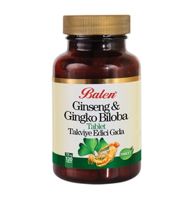 Ginseng Gingko Biloba Takviye Edici Gıda 720 Mg X 120 Tablet Ginkgo Ginko