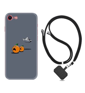 Apple iPhone 5 6 7 8 Plus Se XR Kılıf Boyun Askılı Silikon Orange Escape 1374