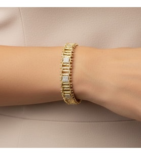 XUPING JEWELRY NOKTA MODEL KARE ZİRKON TAŞLI BİLEKLİK