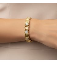 XUPING JEWELRY NOKTA MODEL KARE ZİRKON TAŞLI BİLEKLİK