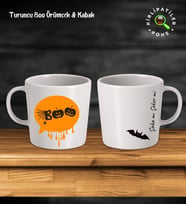 KirliPatiler Taş Kupa Fincan Üzeri Cadılar Bayramı Baskılı (Model 15)