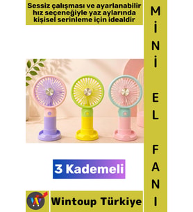 #Vantilatör Kompakt Mini Çanta Boy Gündelik Seyahat Tipi Taşınabilir Hafif Sessiz Çalışma Ev Ofis Ya