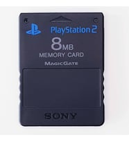 SONY PS2 Memory Card 8MB Magic Gate ORJİNAL PS2 Hafıza Kartı Playstation 2 Memory Card (Siyah)