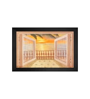 Manzara Temalı Kanvas Tablo 50 x 70 cm Siyah Çerçeve