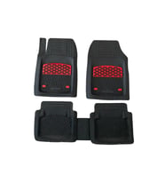 Citroen C3 3D Havuzlu Paspas Safir Ayak Dayama Dilli Kaymaz Tabanlı Krom Kırmızı Derin Havuzlu 3D Paspas