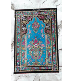 İpek halı El dokuması 60x90 El halısı %100 ipek Saf ipek