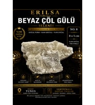 Sertifikalı Beyaz Çöl Gülü Selenit Taşı Kütle - 8x5 cm Koleksiyonluk Doğal Tek Parça