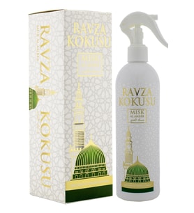 ESVED Kabe Örtüsü Kokusu Medine Ravza Kokusu Makamı Ibrahim Kokusu Ve Mescidi Aksa Kokusu Sprey 400 Ml. (Siyah)