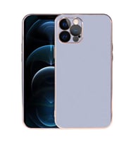 Uyumlu Model Apple iPhone 12 Pro Max Kılıf A+ Goldy Tarz Kapak (Açık Mavi)