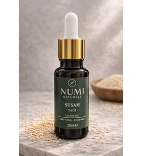 NUMI Naturals Susam Yağı 20 ml %100 Saf Sesame Oil Doğal Cilt ve Saç Bakım Yağı