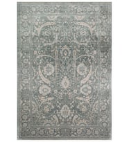 Gri Halı Modern Vintage Eskitme Stilli Göbekli Desenli Şık Salon Halısı Klasik Dekoratif