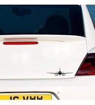 Uçak Araba Sticker Yapıştırması 20CM Siyah