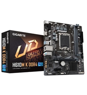 GIGABYTE H610M K H610 DDR4 (Vga Yok) GLan mATX HDMI USB3.2 M2 1700p Anakart (Siyah-Gri)