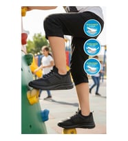 Walkway Motano F Siyah-Beyaz Unisex Çocuk Spor Ayakkabı
