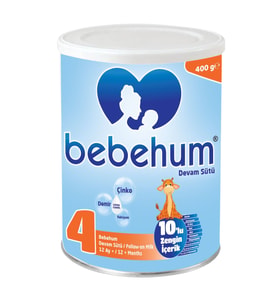 Bebehum 4 Numara Teneke Devam Sütü 12 Ay+ 400 gr