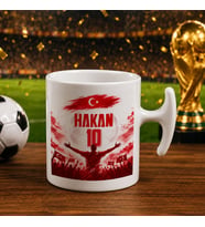 BK Gift Kişiye Özel Türkiye Taraftar Temalı 2026 Dünya Kupası Tasarımlı Hammer Kupa Bardak -7, Tek Yürek Milli Takım Ruhu