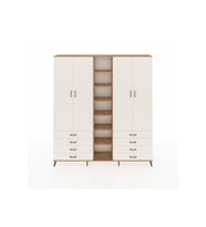 Arges Gardrop 10 Raflı 8 Çekmeceli 2 Askılı 220x30x243 Çam-Aytaşı