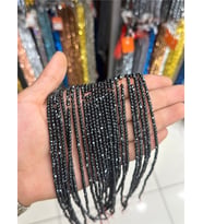Hematit Taşı Küre Kesim Mat Siyah 3mm Doğal Taş Dizi