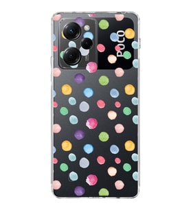 PrintiFy Xiaomi Poco X5 Pro ile Uyumlu 1mm Slim Fit Water Color 6 Baskılı Şeffaf  Kılıf