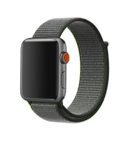 Apple Watch 42mm Uyumlu Kordon Hasır Örgü Cırt Cırtlı Terletmeyen Zore KRD-03 Kumaş Kayış