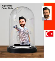 Kişiye Özel Fanus Biblo - Olimpiyat Türk Milli Atıcı Tasarımlı Türkiye Forması ile Karikatür Tasarım