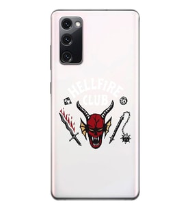 Samsung Galaxy S20 FE Uyumlu Hellfire Club Tasarımlı Şeffaf Telefon Kılıfı