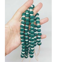 Yeşil Renk Sırlı Seramik Boncuk Dizi 10-12mm/23cm (54154)