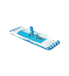 Mavi Mop Aparatı ve Renkli Mikrofiber Bez – 2 Parça Pratik Temizlik Seti (40 cm)