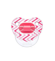 Wee Baby Şeffaf Desenli Damaklı Emzik No:2 6-18 ay Pembe