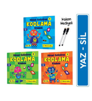 3-6 Yaş Dikkat Geliştiren Kodlama Kitabım Seti (YAZ-SİL)