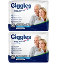 Giggles Hasta Bezi Yetişkin Bel Bantlı Tekstil Yüzey Ekstra Büyük (XL) 60 Adet (2PK*30)