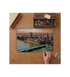 Londra Westminster Sarayı Tasarımı 240 parça Ahşap Puzzle Ahşap Kutuda MP11218