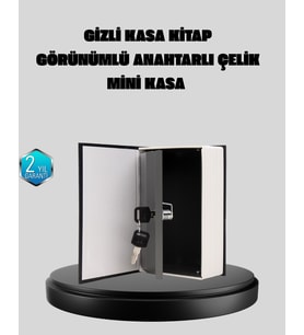 Anahtarlı Gizli Kitap Kasa – Metal İç Yapı, Kamuflajlı Sözlük Tasarım