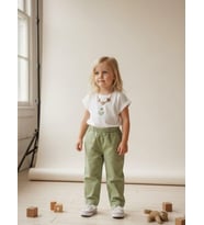 Kız Bebek Pamuklu Çiçek Desenli T-shirt (Beyaz)