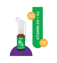 VİTAGO D3 Vitamini (1000 IU) + K2 Vitamini İçeren 20 ml Bitkisel Bazlı Sprey