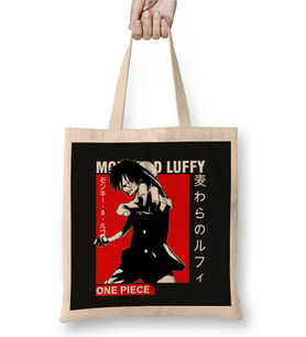 One Piece Luffy 07 Bez Çanta Uzun Saplı