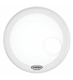 Evans Bd22rsw 22" Deri Resonant Smooth Kick Beyaz Ön Delikli Tek Kat