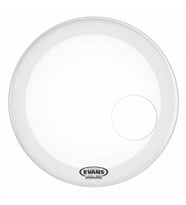 Evans Bd22rsw 22" Deri Resonant Smooth Kick Beyaz Ön Delikli Tek Kat