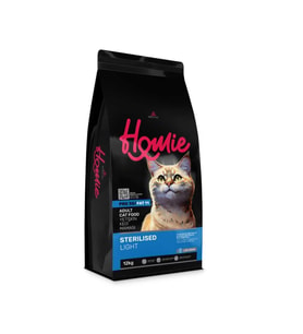 Homie Düşük Tahıllı Kısırlaştırılmış Light Yetişkin Kedi Maması 12 Kg (Kahverengi)