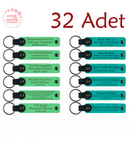 F Yeşili & K Turkuaz, Masa Tenisi Turnuvasına Katılanlara Hediye 32’li Set, Tarihli Deri Hediyelik