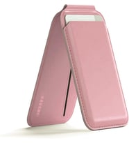 IPhone 12/13/14/15/16 Serileri için Manyetik Kartlık, Güçlü Mıknatıs, RFID Koruma, Premium Deri, 3 Kart Kapasiteli, Şık & Hafif Tasarım (Pudra Pembe, Modern)