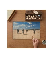 Çölde Gezen Askerler Tasarımı 240 parça Ahşap Puzzle Ahşap Kutuda MP03503