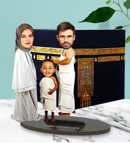 Kişiye Özel Kabe Tasarımlı Karikatür Biblo