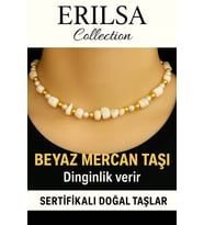 Sertifikalı Kırık Taşlı Model İnci – Beyaz Mercan Taşı Kolye – Koruyucu ve Dengeleyici Enerji (Çok Renkli)