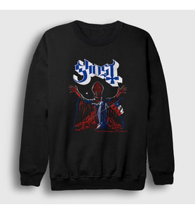 Presmono Unisex Siyah Chile Ghost Sweatshirt 51708tt