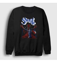 Presmono Unisex Siyah Chile Ghost Sweatshirt 51708tt