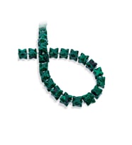 Sıkma Malakit Doğal Taş Küp Yıldız Kesim 10x10mm Dizi