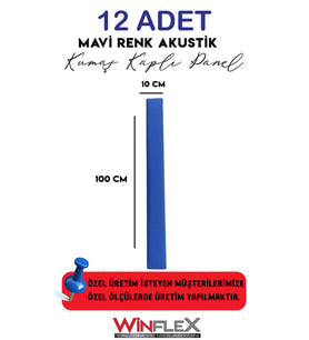 DİKEY AKUSTİK KUMAŞ KAPLI PANEL 12 ADET-(10x100CM)
